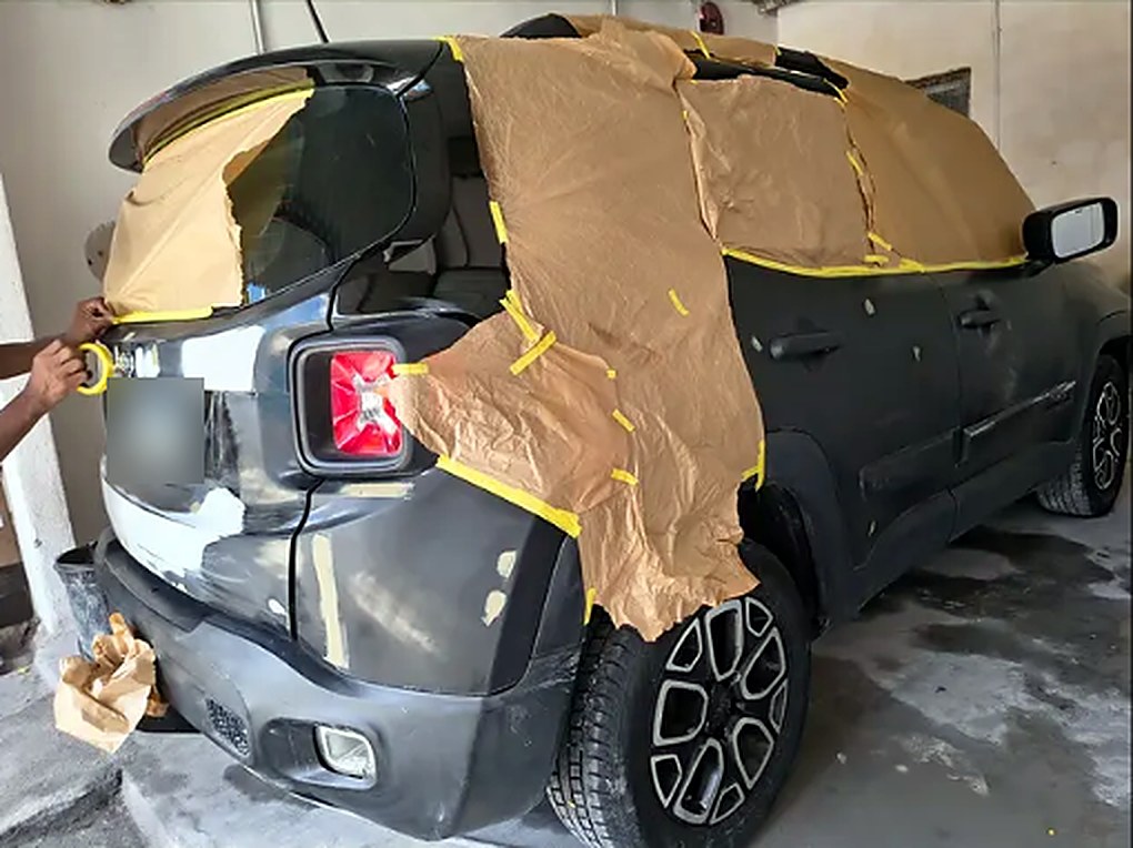 Jeep Renegade em funilaria e pintura